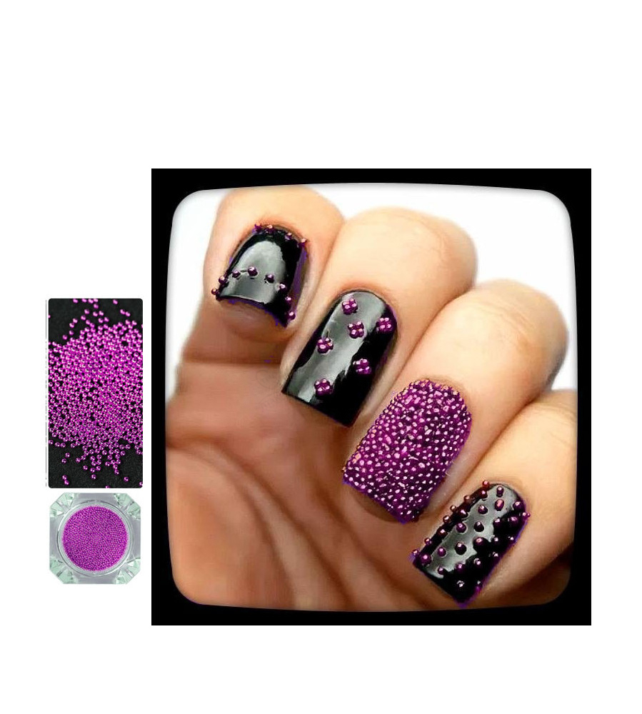 pink and black glitter nail art